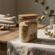 Glass Jar with Wooden Lid L